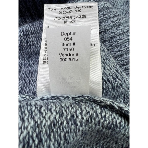 Eddie Bauer Sweater Mens Large Blue Marled Cotton Crewneck Pullover - Picture 7 of 9